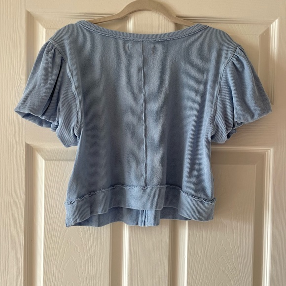 We the Free Molly T-Shirt - Cropped Puff Sleeves - Picture 7 of 8